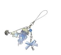 ZEPFJHE Thème Sous-marin Magique Sangle De Téléphone Étincelant Clé Multi-utilise Résine Alliage Trousque Ornement Mode