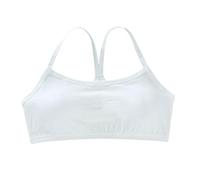 ZEPFJHE Tops De Tube Jeune Fille Soutien-Gorge Camisole Youth avec Poitrine Insert Non Glisser pour Les Filles Actives Âgées 6 À 12 Ans