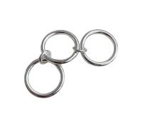 ZEPFJHE Trois anneaux élégants styles doigt élégant trois maillons avec texture solide Designs uniques pour femmes à la mode accessoires tendance pour femmes