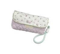 ZEPFJHE Trousse à crayons à imprimé floral avec cordon de grande capacité - Trousse à crayons - Trousse de maquillage de voyage pour femme - Fournitures scolaires florales, D