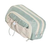 ZEPFJHE Trousse à crayons de grande capacité avec compartiments multiples - Trousse à crayons - Trousse de maquillage de voyage - Esthétique, Vert, Beauté de masse