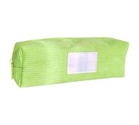 ZEPFJHE Trousse à crayons de style japonais en velours côtelé de grande capacité pour la rentrée scolaire, couleur bonbon, grande capacité, vert fluorescent