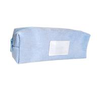 ZEPFJHE Trousse à crayons de style japonais en velours côtelé de grande capacité pour la rentrée scolaire, couleur bonbon, grande capacité, bleu clair