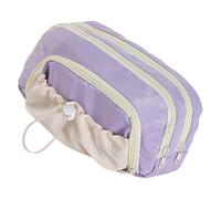 ZEPFJHE Trousse à crayons multi-couches haute capacité pour stylos, stylos, sac de rangement pour étudiantes et femmes, sac spacieux avec épingle, violet