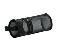ZEPFJHE Trousse à crayons simple transparente de grande capacité - Trousse cylindrique pour l'école - Grande capacité, Noir
