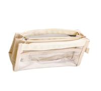 ZEPFJHE Trousse à crayons transparente à 6 couches, trousse à crayons esthétique, trousse à crayons pour fournitures scolaires, blanc