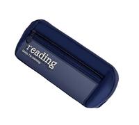 ZEPFJHE Trousse à crayons transparente de grande capacité, trousse esthétique, organisateur de bureau pour étudiant, grande pochette esthétique transparente, bleu, Beauté de masse