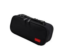 ZEPFJHE Trousse en toile de grande capacité avec poignée, 5 compartiments, trousse à crayons multicouche pour étudiants, adolescents, adultes, Noir , D