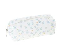 ZEPFJHE Trousse esthétique avec nœuds, trousse à crayons, trousse de maquillage de grande capacité, fournitures de rentrée scolaire pour fille, pochette de maquillage de grande capacité, Little Blue