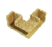 ZEPFJHE Tunnel d'angle réaliste en résine pour aquarium - Décoration d'aquarium - Cachettes pour poissons et crevettes - Décoration d'aquariums pour petits poissons et crevettes