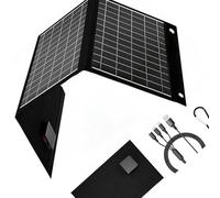 ZEPFJHE Unité de Panneau Pliable de 28 W, avec sécurité IP67, pour téléphones, tablettes et Alimentation de Secours, Dispositif de Camping