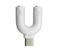 ZEPFJHE USB C pour Doubler L'adaptateur De Séparateur De 3 5 Mm Compatible pour Les Périphériques Téléphone Type C Permet Le Partage Musical À Double Sens L'adaptateur Double Soirée Cinéma