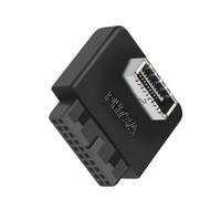 ZEPFJHE USB3.0 19/20 broches Prise de joint de direction de bureau d'ordinateur de bureau Support de broche vertical coudé 90 degrés Port USB Panneau avant Adaptateur