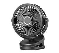 ZEPFJHE Ventilateur de Bureau Multifonctionnel à Clipser, Ventilateur de Poussette, alimenté par USB, Refroidissement Portable avec Piles, 6 Pouces, 4 Vitesses, électrique Portable à Clipser pour de