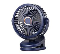 ZEPFJHE Ventilateur de Bureau Multifonctionnel à Clipser, Ventilateur de Poussette, alimenté par USB, Refroidissement Portable avec Piles, 6 Pouces, 4 Vitesses, électrique Portable à Clipser pour de