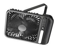 ZEPFJHE Ventilateur de Bureau Polyvalent avec écran LCD, minuterie de 8 Heures et Deux Ports USB pour Le Chargement de l ' Appareil, Ventilateur Multiple