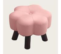 ZephPerton Tabouret Repose-Pieds, Pouf en Forme De Fleur, Petit Tabouret À Chaussures, Repose-Pieds Décoratif, Repose-Pieds avec Pieds en Bois pour Petits Espaces, Salon, Chambre (Rose) Pink One Size