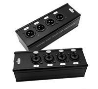 Zephviora 1 Paire d'extenseurs Audio RJ45 câble XLR multi-réseau à 4 canaux rallonge de câble réseau DMX Idéal pour scène en direct, son, éclairage ou studio d'enregistrement audio (mâle + femelle)