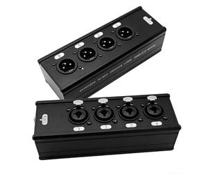 Zephviora 1 Paire d'extenseurs Audio RJ45 câble XLR multi-réseau à 4 canaux rallonge de câble réseau DMX Idéal pour scène en direct, son, éclairage ou studio d'enregistrement audio (mâle + femelle)