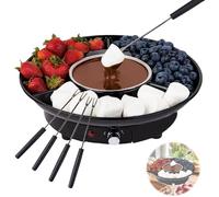 Zephviora Appareil à Fondue au Chocolat électrique 25 W 280ML, Fondue Chocolat avec 2 Contrôle de Température : Faire Fondre et Maintenir au Chaud, 5 Fourchettes, pour Fêtes et Réunions de Famille