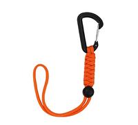 Zephylix Cordon enroulé rétractable, boucle de sac à dos, cordon extensible, laisse de téléphone, porte-clés, mousqueton, crochets de sac, accessoires d'extérieur, orange