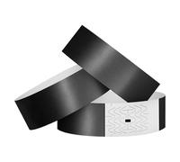 Zephylix Lot de 1 000 bracelets en papier pour événements, 100/500/1000 pièces jetables, adhésifs colorés, pour hôpital et identification médicale, fête, identification VIP - Noir