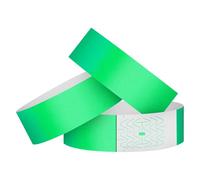 Zephylix Lot de 1000 bracelets en papier pour événements, 100/500/1 000 pièces - Adhésifs - Pour hôpital et identification médicale, fête, identification VIP - Vert fluo