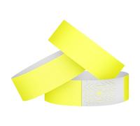 Zephylix Lot de 1000 bracelets en papier pour événements, 100/500/1 000 pièces - Jetables - Adhésifs colorés - Pour hôpital et identification médicale, fête, identification VIP - Jaune fluo