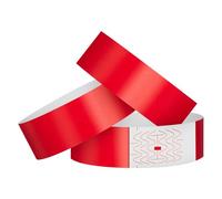 Zephylix Lot de 1000 bracelets en papier pour événements, 100/500/1000 bracelets adhésifs jetables colorés pour hôpital et identification médicale, fête, identification VIP - Rouge