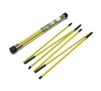 Zephylix Lot de 2 bâtons d'alignement de golf pliables de 121,9 cm pour améliorer le swing, la posture du put, avec tube de rangement jaune