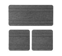 Zephylix Lot de 3 plateaux d'évier en pierre de diatomite absorbant l'eau, plateau de comptoir à séchage rapide pour plantes et articles de toilette, gris foncé