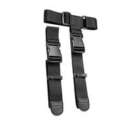 Zephylix Lot de 3 sangles de connexion pour bagages - Deux sangles de bagage - Accessoires de voyage larges et réglables pour connecter vos trois bagages ensemble - Noir