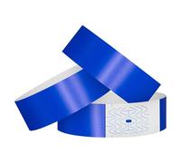 Zephylix Lot de 500 bracelets en papier pour événements, 100/500/1 000 pièces, bracelets adhésifs colorés, pour hôpital et identification médicale, fête, identification VIP - Bleu