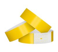 Zephylix Lot de 500 bracelets en papier pour événements, 100/500/1 000 pièces, bracelets adhésifs colorés, pour hôpital et identification médicale, fête, identification VIP - Jaune