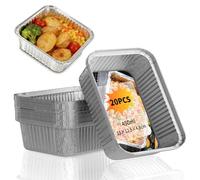 Zephyra 20 Barquettes en Aluminium 15 * 12,5 * 4,8CM/450ML - Barquettes Jetables pour Récupérer la Graisse - Barbecue, Four, Grill - Plateaux en alu pour Cuisson & Grillades