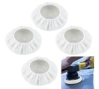 Zephyra Lot de 4 bonnets de polissage en laine d’agneau 220-250 mm - Tampons pour polisseuse Einhell CE-CB 18/254 Li, CC-PO 90 - Compatible polisseuse voiture sans fil & outils de polissage flexibles