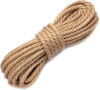 ZephyrCraft Ficelle de jute 8 mm x 10 m - Corde en chanvre naturelle robuste pour jardin, bricolage, décoration, assemblage et camping - Corde de jute résistante, cordelettes, ficelle de paquet, ruban
