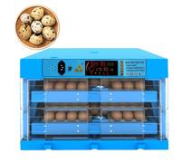 ZephyrGlow Couveuse Oeuf Automatique avec Contrôle de la Température, Affichage de l'Humidité et - Incubateur pour Une Incubation Sûre,128Egg