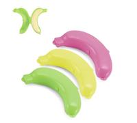 ZephyrHome 3 Pièces Boîte à Banane, Boîte Banane Sans BPA avec Aérations, a en Plastique Forme, Porte pour Stockage et Transport des Bananes, Travail, École, Voyage, Pique-Nique
