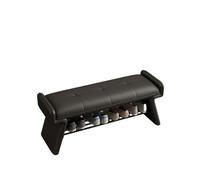 Zephyria Banc d'entrée avec Rangement à Chaussures, taboure Tabouret à Langer Simple en Cuir, Banc de Rangement Multifonctionnel for Le Hall d'entrée(Black,140cm)