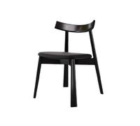 Zephyria Chaises de Salle à Manger, Chaise de Salle à Manger Minimaliste en Bois Massif avec Dossier de Style rétro,Sièges de Cuisine Confortables pour Les Repas de(Black)