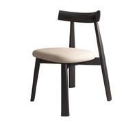 Zephyria Chaises de Salle à Manger, Chaises de Salle à Manger Nordiques en Bois Massif, Style rétro, for la Maison et Le café, minimalistes,Sièges de Cuisine Confortables pour Les Repas de(Black)