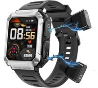 Zephyrion Montre Connectée Homme Femme Avec Ecouteur, Mp3 4gb Ram 1000+ Chansons, Appel Bluetooth, Écran Hd 1,96 Pour Tracker D'activité, Moniteur De Sommeil Fréquence Cardiaque (Vert)