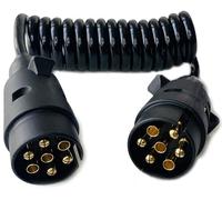 Zephyrix Rallonge Remorque 7 Broches 2m Étanche IP67, Câble Universel en Laiton avec Connecteur Mâle à Mâle Anticorrosion pour Camping-Car, Fourgon, Bateau