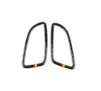 ZEPHYX 2 pièces cadre de sortie de climatisation de tableau de bord en Fiber de carbone décorer la garniture de couverture, for Mercedes-Benz Classe C W205 GLC X253 2015-2018 Couvercle d'aération du t