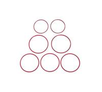 ZEPHYX Anneaux de sortie de climatisation de voiture, garniture de couverture décorative, 7 pièces for classe C W205 GLC X253 2015 - 2018 Couvercle d'aération du tableau de bord (Size : Red Inner)
