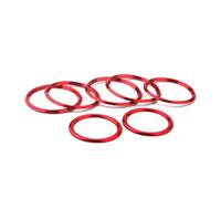 ZEPHYX Anneaux de sortie de climatisation extérieure bleu rouge, garniture de couverture décorative for classe C W205 GLC X253 2015 - 2010 7 pièces Couvercle d'aération du tableau de bord (Size : Rot