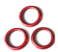 ZEPHYX Chrome Look carbone for Mazda CX3 CX-3 2018 2019 2020 climatisation sortie d'air anneau capots de bordure accessoires de voiture Couvercle d'aération du tableau de bord (Size : Rot)