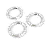 ZEPHYX Chrome Look carbone for Mazda CX3 CX-3 2018 2019 2020 climatisation sortie d'air anneau capots de bordure accessoires de voiture Couvercle d'aération du tableau de bord (Size : Silver)
