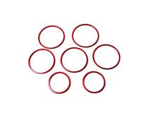 ZEPHYX Couvercle d'anneau de sortie de ventilation de climatisation rouge, 7 pièces, revêtement d'habillage for C C43 C63 AMG GLC classe 2015 - 2019 Couvercle d'aération du tableau de bord (Size : Ro